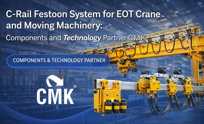 C-Rail Festoon System for EOT Crane and Moving Machinery: Components and Technology Partner CMK