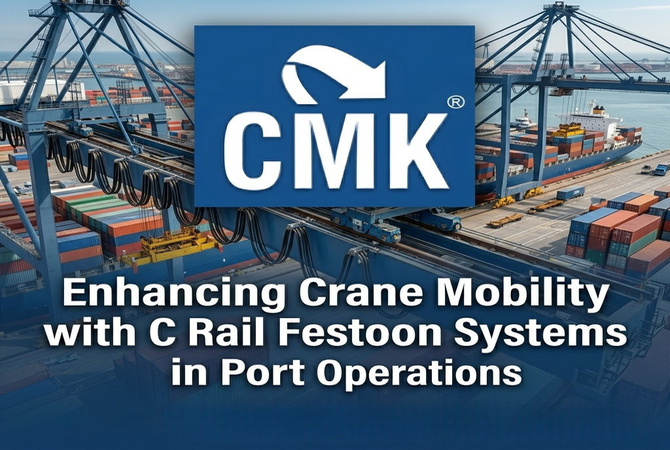 Enhancing Crane Mobility with C Rail Festoon Systems in Port Operations